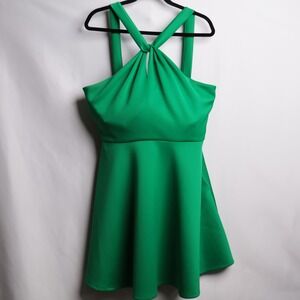 Ted Baker Freeda Green Halter Neck Mini Dress Size 5 WMD-FREEDA-WH9W